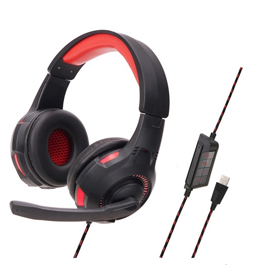 SY855MV wired gaming headset with LED light