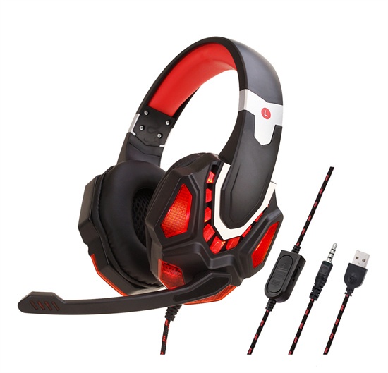 Wired Gaming headset with LED light